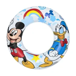 Flotador Mickey y Donald colorido, ideal para aventuras acuáticas de verano