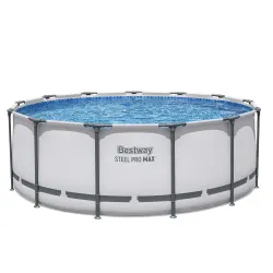 Piscina con estructura metálica 396 x 122 cm, duradera y fácil de montar