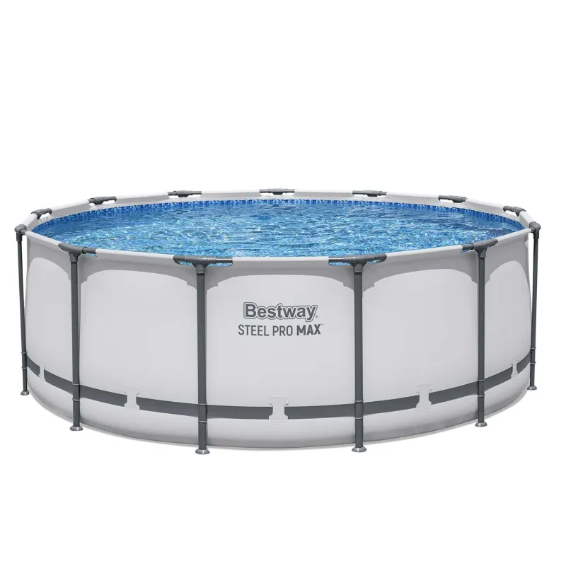 Piscina con estructura metálica 396 x 122 cm, duradera y fácil de montar