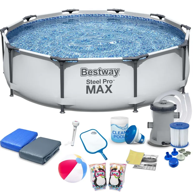 Bestway 56406 piscina desmontable 305 x 76 cm, material resistente, piscina de jardín