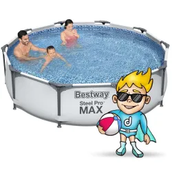 Piscina desmontable 305 x 76 cm, diseño elegante, ideal para el jardín