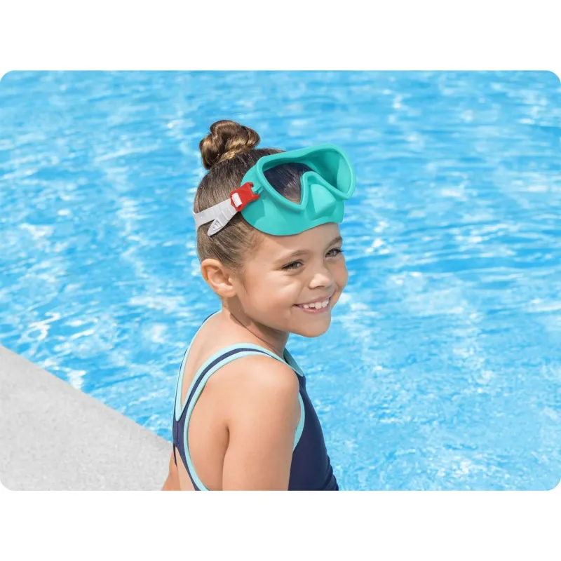 Máscara de natación turquesa con estilo Bestway 22057 para aventuras de verano