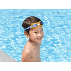 Gafas de natación azules, perfectas para la diversión en la piscina o en la playa
