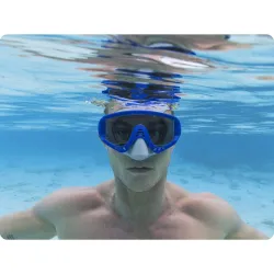 Máscara de natación azul elegante, ideal para piscina y playa