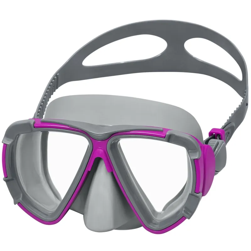 Máscara de natación púrpura, ideal para niños y adultos durante la diversión veraniega