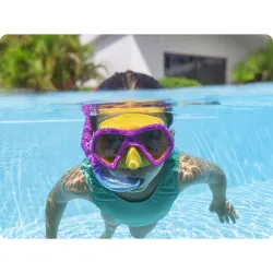 Set de buceo rosa Bestway 24023, elegante y funcional para actividades acuáticas