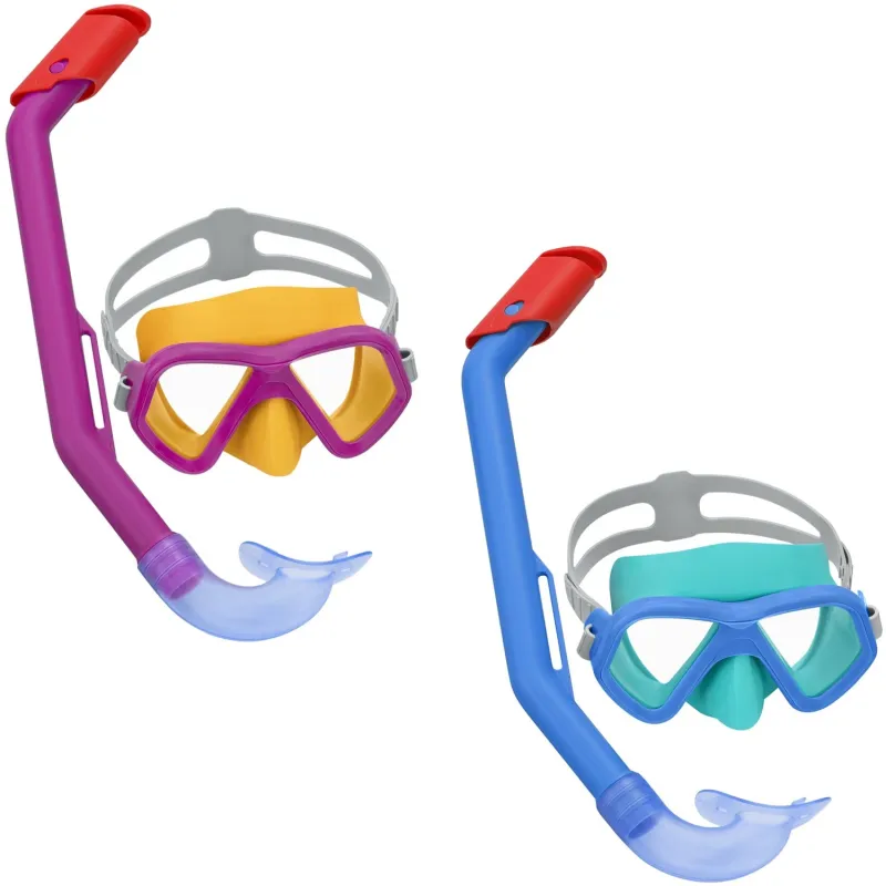Set de buceo rosa Bestway 24023, ideal para niños y adultos