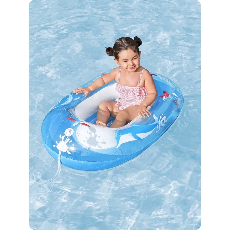 Colchón de playa inflable delfín 102 x 69 cm, ideal para divertirse en el jardín Bestway 34037