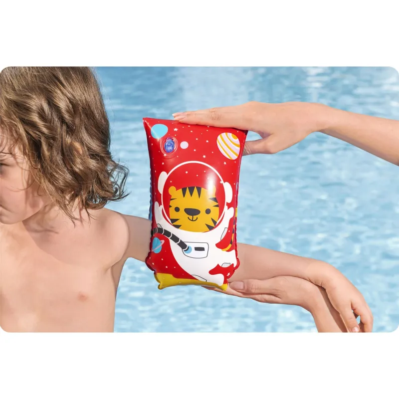 Manguitos coloridos para niños con diseño de tigre