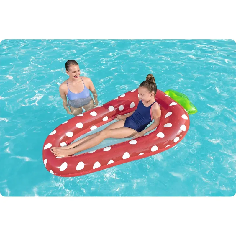 Colchón hinchable fresa Bestway 43644, colorido y cómodo