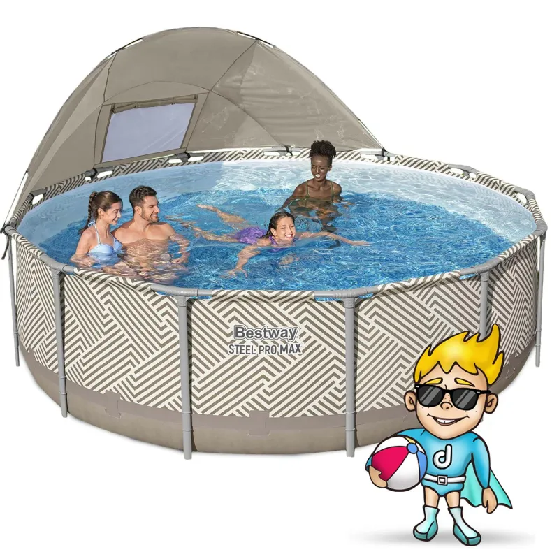 Piscina de Jardín con Estructura 396 x 107 cm 11en1, ideal para la diversión de verano en el jardín