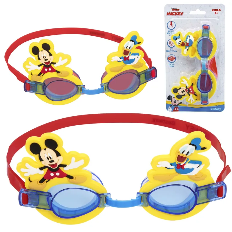 Gafas de natación Mickey para niños, juguete acuático colorido para la diversión en el agua