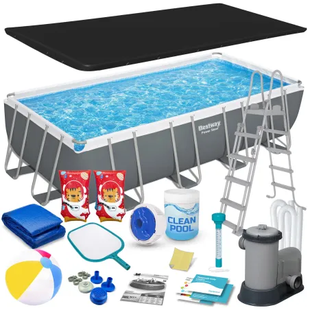 Piscina de jardín con estructura 549 x 274 x 122 cm 17-en-1, perfecta para disfrutar al aire libre