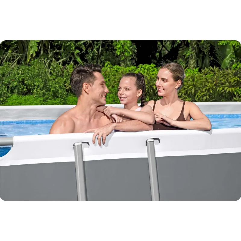 Piscina de jardín 549 x 274 x 122 cm, hecha de materiales resistentes