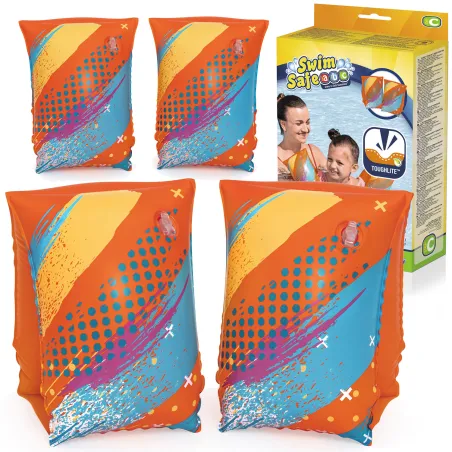 Manguitos de natación para niños S/M, colores brillantes, ideales para aprender a nadar