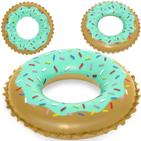 Flotador Donut 91 cm, colores vibrantes, ideal para la playa