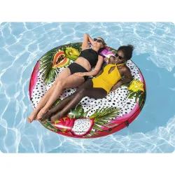 Bestway 43720 Isla Hinchable de Frutas Flotante, perfecta para diversión en la piscina