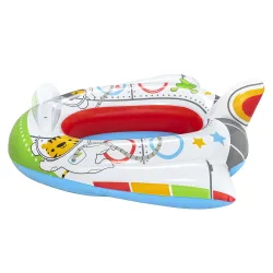 Nave espacial inflable para el agua, ideal para juegos en la playa y piscina