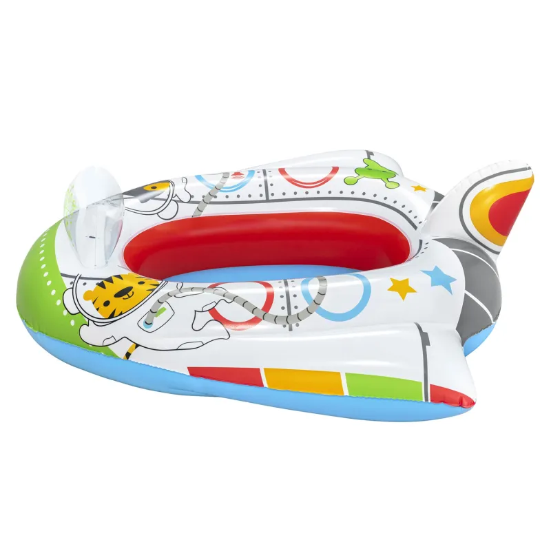Nave espacial inflable para el agua, ideal para juegos en la playa y piscina