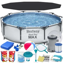 Bestway 56408 piscina de jardín 305 x 76 cm 17-en-1, material resistente para uso exterior