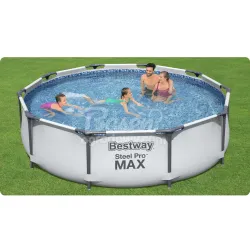Bestway 56408 piscina de jardín 305 x 76 cm 17-en-1, perfecta para diversión veraniega en el jardín