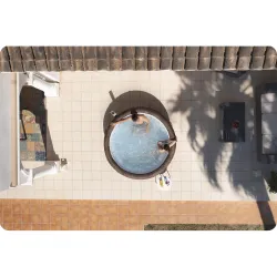 SPA Hinchable Lay-Z Bali marrón, perfecto para el jardín o la terraza