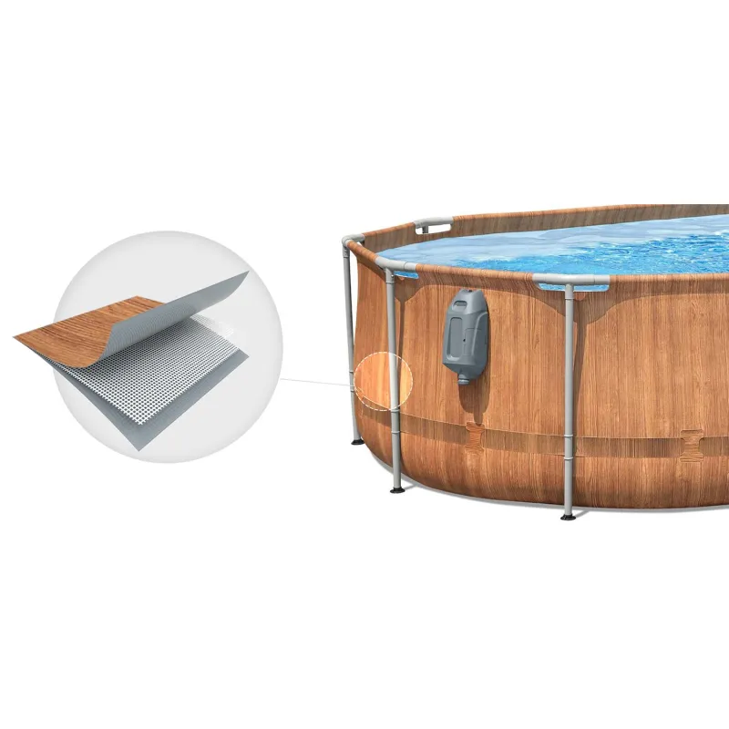 Piscina con estructura metálica 610 x 366 x 122 cm, perfecta para relajarse en el jardín, 13en1 Bestway 56719N