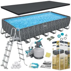 Bestway 561KG Piscina de Jardín 732 x 366 x 132 cm 11en1