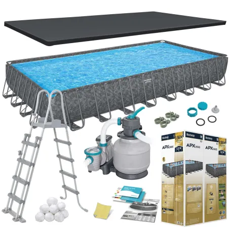 Bestway 561KJ Piscina de Jardín 956 x 488 x 132 cm 11en1, ideal para disfrutar en familia