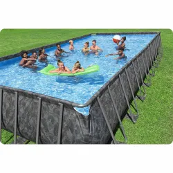 Bestway 561KJ Piscina de Jardín 956 x 488 x 132 cm 11en1, fabricada con materiales duraderos
