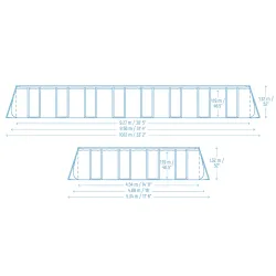 Bestway 561KJ Piscina de Jardín 956 x 488 x 132 cm 11en1, ideal para los días calurosos de verano