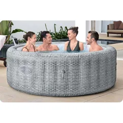 Diseño elegante para SPA Hinchable Lay-Z Bali Grey 6 personas, perfecto para relajarse