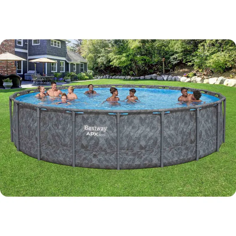 Amplio piscina de jardín 610x132 cm, ideal para fiestas de verano