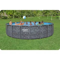 Piscina de jardín 610x132 cm, ideal para diversión familiar
