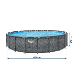 Piscina 671 x 132 cm, divertida para los niños en el jardín
