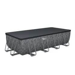 Piscina con estructura 549 x 274 x 132 cm, hecha de materiales resistentes