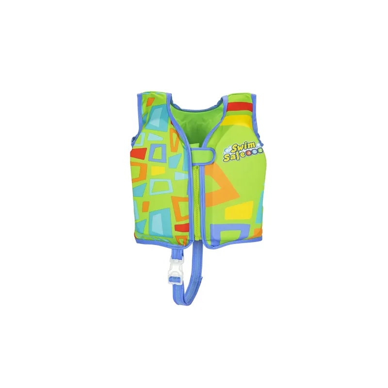 Chaleco de natación verde elegante para jóvenes nadadores, ideal para aprender