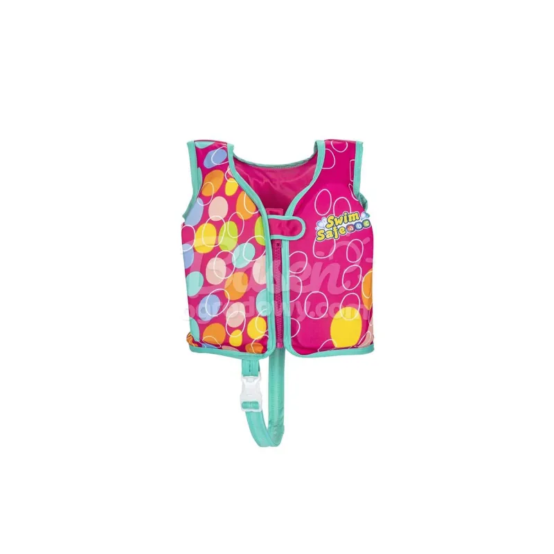 Chaleco de natación rosa moderno S/M, ideal para niños que aprenden a nadar