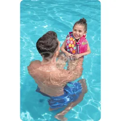 Chaleco de natación rosa para niños, S/M, seguro y cómodo