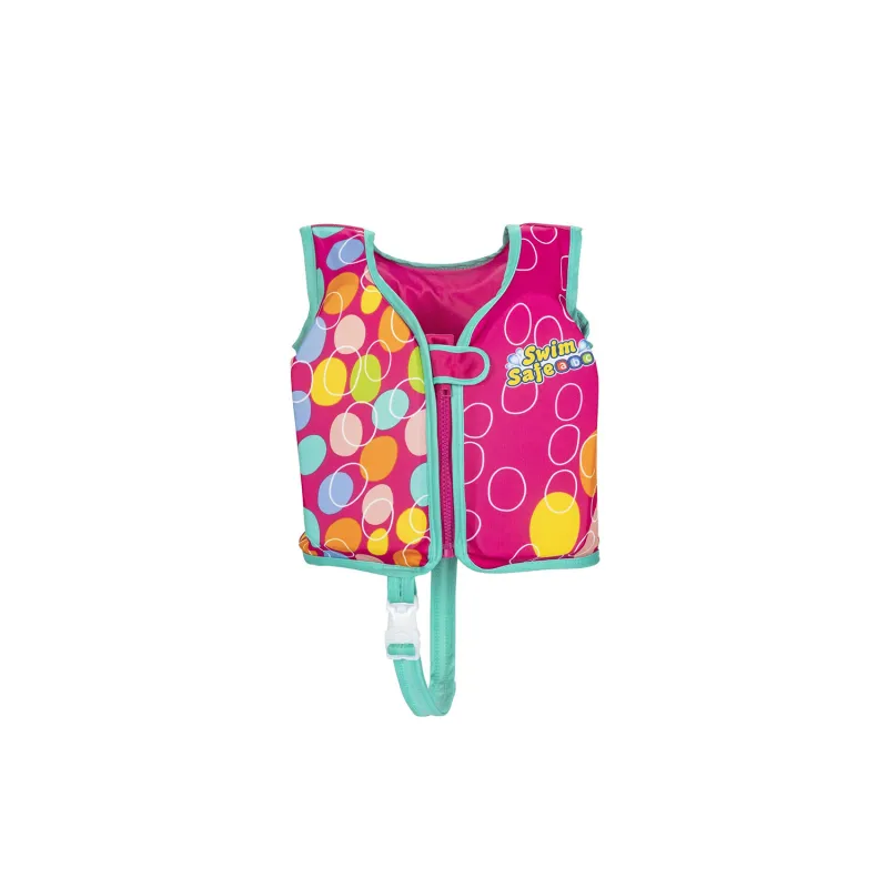 Chaleco de natación rosa moderno para niños, ideal para el verano