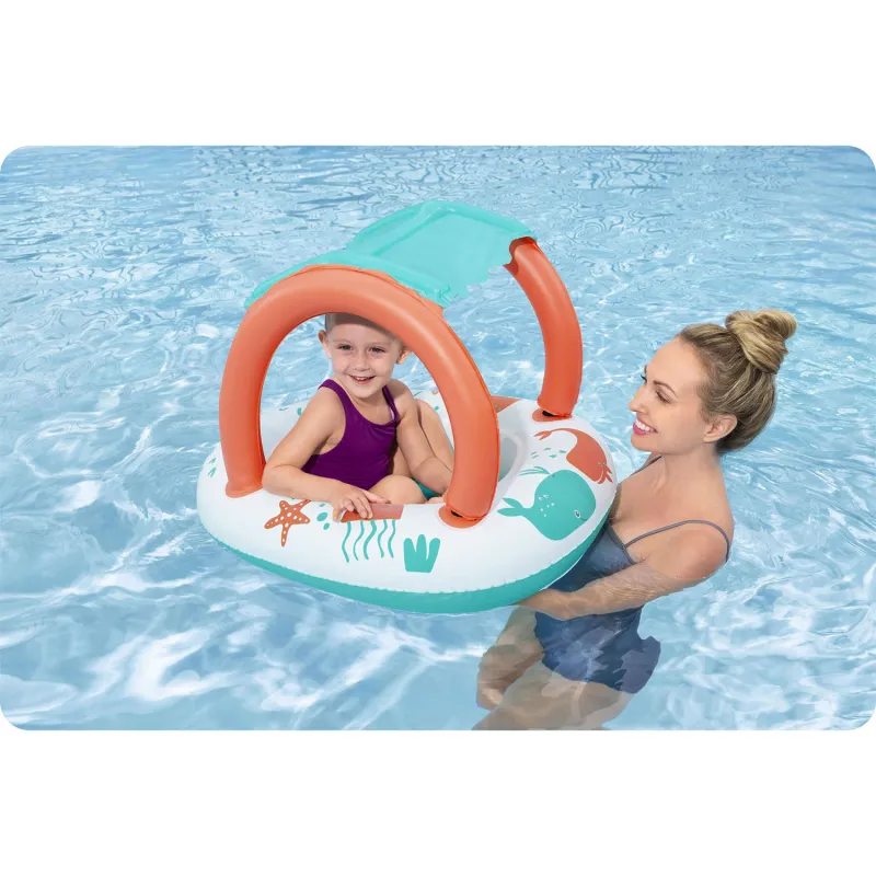 Ponton colorido para niños, ideal para jugar en la piscina
