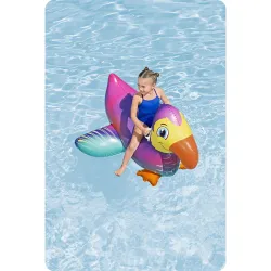 Colchón hinchable de natación tucán 141cm, ideal para usar en el jardín o de vacaciones