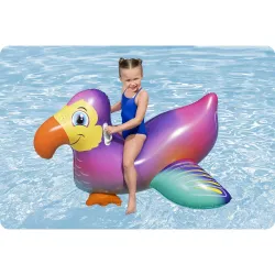 Colchón hinchable de natación tucán 141cm, ideal para la diversión acuática de los niños