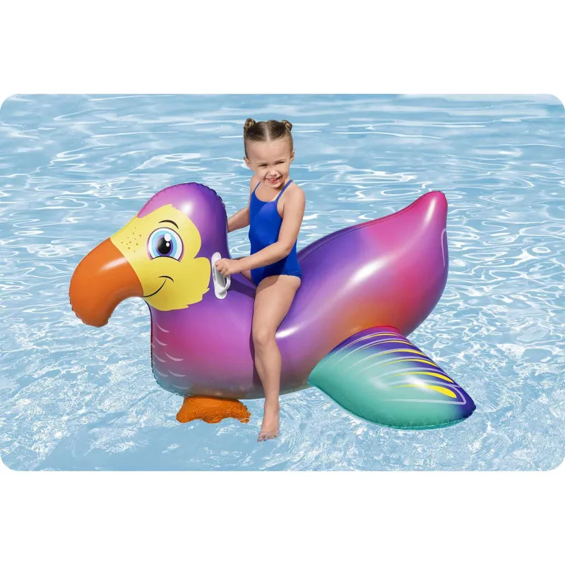 Colchón hinchable de natación tucán 141cm, ideal para la diversión acuática de los niños