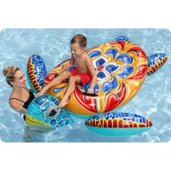 Colchón hinchable tortuga 186 x 168 cm de material resistente Bestway 41523