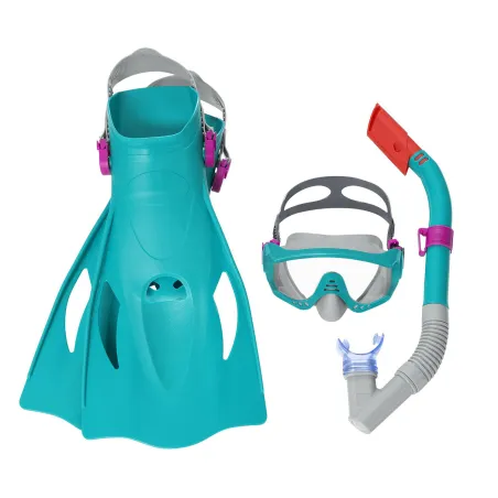 Set de buceo turquesa Bestway 25020, perfecto para aventuras acuáticas