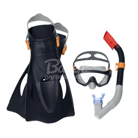 Set de buceo negro Bestway 25020, ideal para aventuras acuáticas