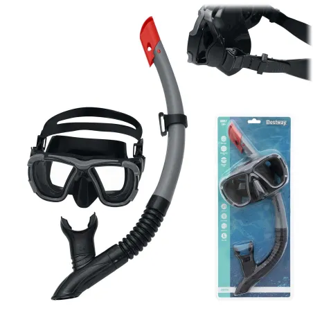 Equipo de buceo gris, ideal para aventuras de snorkel en el agua