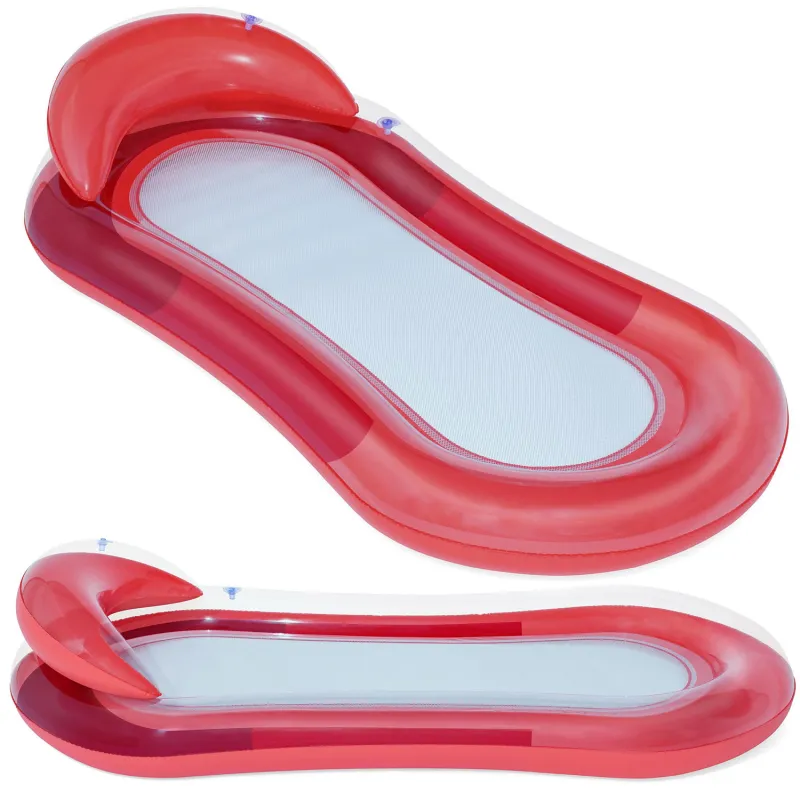 Colchón inflable rojo para natación Bestway 43103, accesorio acuático cómodo