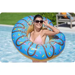 Ideal para la diversión en el jardín o en la piscina, flotador azul 107cm